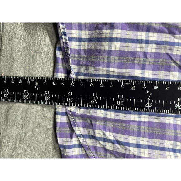 Peter Millar Button Up Mens Large Shirt Purple Long Sleeve - Picture 6 of 7